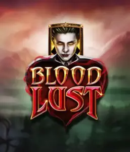 A dark and seductive view of the Blood Lust slot by ELK Studios, featuring gothic vampire symbols and a haunting castle backdrop. The visual emphasizes the slot's gothic aesthetic, complemented with its innovative game mechanics, appealing for those fascinated by the vampire genre.